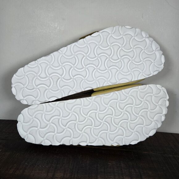 Birkenstock Madrid Big Buckle Womens Size 5 EU 36 Narrow Sandals Yellow Brown - Picture 9 of 11